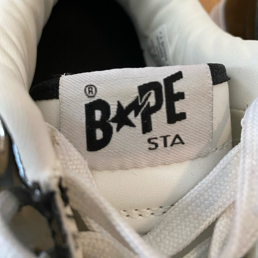 Bape Men's Sneakers in Black and White - Picture 7 of 10